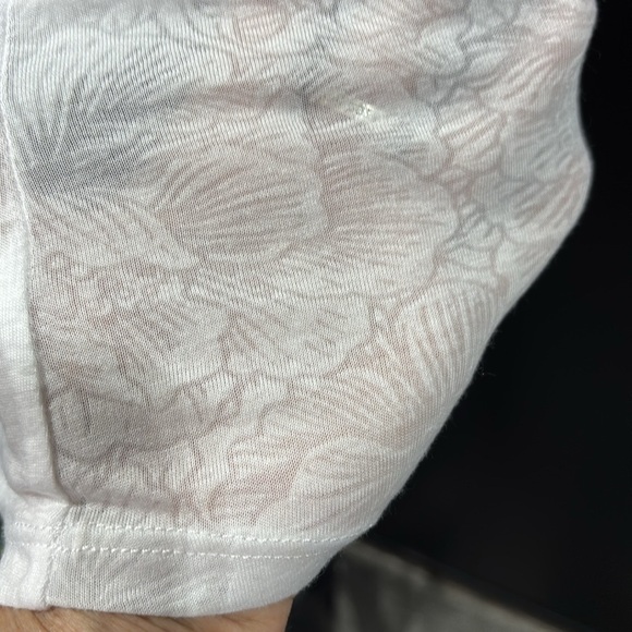 Marika Sheer White floral, sleeveless,scoop neck,soft comfy, athletic-casual - Picture 5 of 9